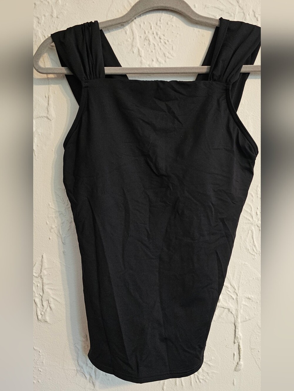 Lands' End Tankini Cap Sleeve Square Neck Black Women's NWT Small